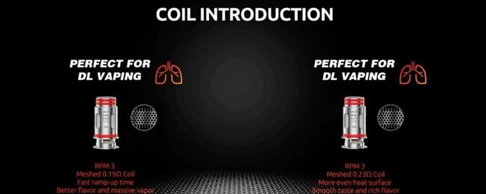 Змінні койли RPM 3 від SMOK: 0.15 Ом і 0.23 Ом — ідеальні для DL-паріння. Швидкий нагрів, рівномірне розподілення тепла та потужний смак на високій потужності